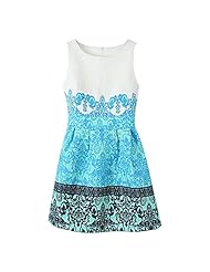 Cotton Vintage Bandeau Neck Sleeveless Flared-Skirt Floral Print Evening Dress/Prom Dress/Party Dress 