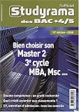 L officiel Studyrama des bac + 4-5 : Bien choisir son master 2, 3e Cycle, MBA, MS, MSC...