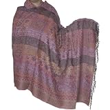 Evening Shawl Wool in Jacquard Design 80 x 40 inches(jmwr709)