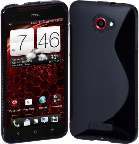 Cimo S-Line Back Case Flexible TPU Cover for HTC DROID DNA (Verizon) - Black Cimo S-Line Back Case Flexible TPU Cover for HTC DROID DNA (Verizon) - Black