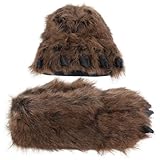 Grizzly Bear Paw Slippers for Women and Men