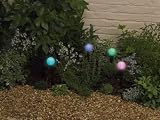 4 Solar colour changing globes garden lights