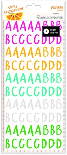 American Crafts Amy Tangerine Rise and Shine Transparent Alpha Sticker Book