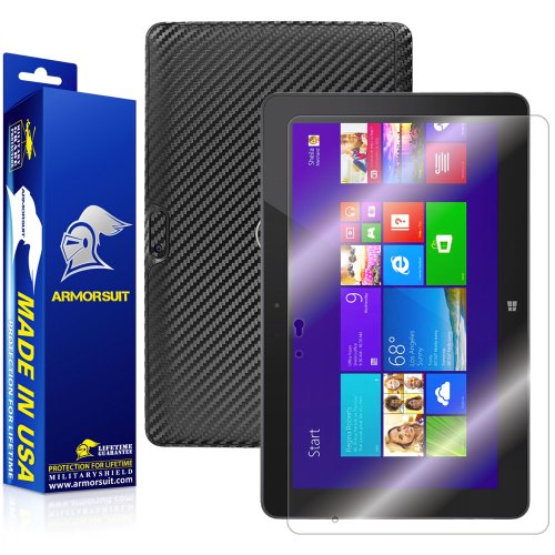 ArmorSuit MilitaryShield - DELL Venue 11 Pro 7130/7139/8286 Screen Protector + Black Carbon Fiber Full Body Skin Protectorw/ Lifetime Replacements