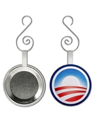 US President Barack Obama Campaign Logo 2.25 inch Button Style Hanging Ornament