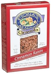 Fiona's All Natural Granola, Organic Cinnamon Raisin, Wheat-Free, 12-Ounce Boxes (Pack of 6)