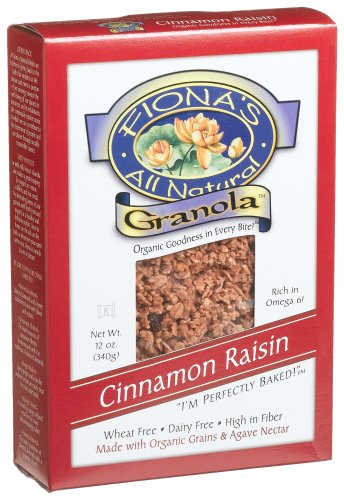 Fiona's All Natural Granola, Organic Cinnamon Raisin, Wheat-Free, 12-Ounce Boxes (Pack of... by Agave Nectars