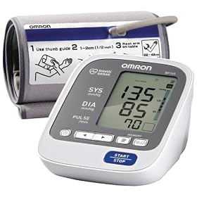 Omron BP760 7 Series Upper Arm Blood Pressure Monitor, Gray/white, Large