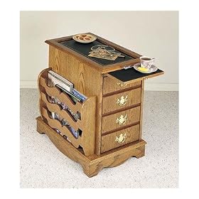 Nostalgic Oak Magazine Cabinet Table
