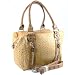 Cookies and Cream, Ostrich Style Satchel / Handbag Lady Purse -LIMITED EDITION- (B013)