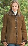Women's 30 Shearling Coat with Whipstitch