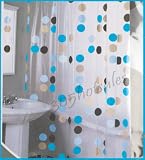 Splash Bath Shower Curtain Blue Brown