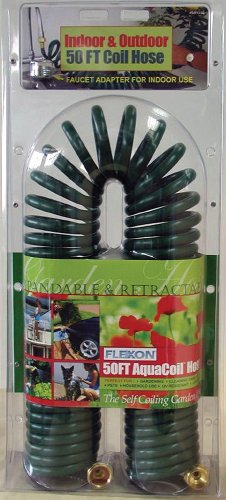 Flexon 1/2-Inch by 50-Foot AquaCoil Self Coiling Garden Hose #CH1250