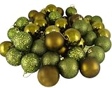20ct Olive Green Shatterproof 4-Finish Christmas Ball Ornaments 2.75 (70mm)