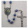 7MM Teal Our Lady Of Sorrows Rosary Crucifix Necklace Catholic Christian Religious Cross