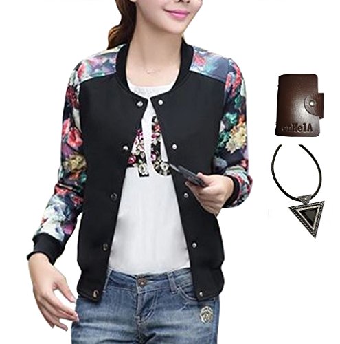 〔 エンヘルア 〕 enHelA スタジャン スタジアム ジャンパー ジャケット ブルゾン アウター ブラック 花 柄 フラワー コー デ ディ ネート アメカジ カジュアル レディース 大きい サイズ 着こなし 【 全部で3つセット 】