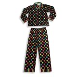 Little Miss Matched - Girls Long Sleeve Pajamas, Black, Multi
