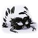 Adult Women's Black Beaded Venetian Mask