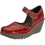 Fly London Yerba P500170003, Damen Wedge Schuh, Keilabsatz, rot, 40.5 EU / 7 UK