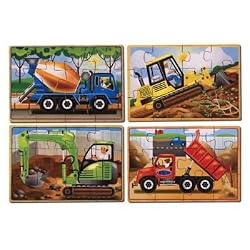 Melissa & Doug Construction Puzzles in a Box