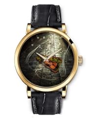 SPRAWL Aanalog Fashion Series Gold Ladies Watches of Genuine Black Leather Strap,Unique Wrist Watch for Women Girls Designed with Violin Solo