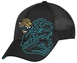 NFL Men's Jacksonville Jaguars End Zone Structured Flex Hat - Tw86Z (Black, Small/Medium)