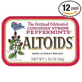 Altoids Mints, Peppermint, 1.76-Ounce Tins (Pack of 12)