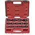 Neiko&reg; 03324A Metric Crowfoot Wrench Set for 3/8-inch and 1/2-inch Drive Ratchet, Jumbo Size, Cr-Mo, 1 | 15-Piece Set