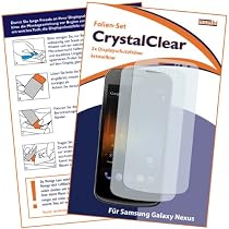 2 x mumbi Displayschutzfolie Samsung Galaxy Nexus i9250 Displayschutz CrystalClear unsichtbar