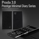★ゼヌス★PRADAらしさが詰まった高級感のある本革ケース★プラダフォン　ケースZENUS レザー,PRADA ケース　 phone by LG L-02D