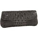 Jalda Croc-Embossed Christa Clutch