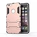 iPhone 6 case,Siwei TPU Rubber Durable Plastic Armor iPhone 6S Case with Kickstand for iPhone 6 4.7 inches (Rose Gold)