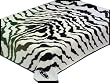 NEW TWIN SIZE ZEBRA PRINT SOLARON KOREAN MINK BLANKET