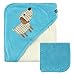 Hudson Baby Rayon from Bamboo Hooded Bath Towel and Washcloth, Blue Dog