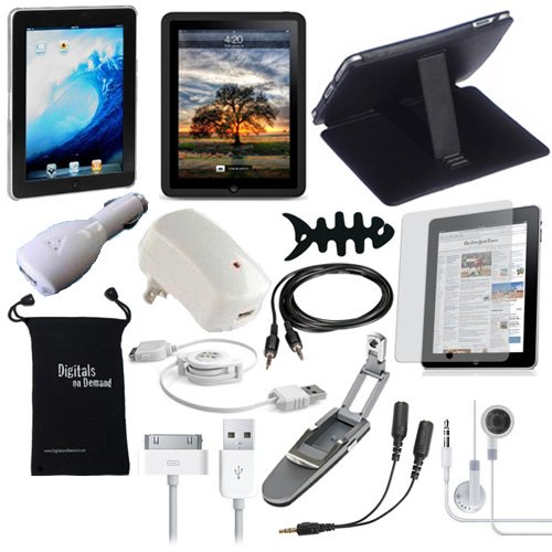 DigitalsOnDemand 14-Item Accessory Bundle for New Apple iPad 3G tablet Wifi model 16GB - 32GB - 64GB