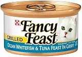 Pet Supplies : Fancy Feast Gourmet Cat Food Grilled Ocean Whitefish & Tuna Feast in Gravy, 3-Ounce Cans (Pack of 48)