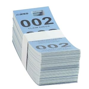 Winco Coat Checks, Blue, 500 Per Box