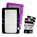 Black + Purple Color (2 Packs) Amazon Kindle 2 E-Book Reader Silicone Rubber Skin Case + 2 Packs FREE Kindle2 Anti Scratch LCD Screen Protectors