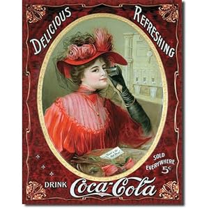 Amazon.com - Coca Cola Coke Victorian Lady Delicious Refreshing Retro ...