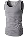 H2H Mens Casual Slim Fit Basic Designed Lightweight Sleeveless Round Neck Tank Tops