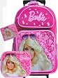 New Barbie Rolling Backpack Matching Lunch Box and Wallet Set