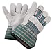 G & F Kids Garden Gloves leather palm with Rubberized Safety Cuff, Kids Size, 2-Pair