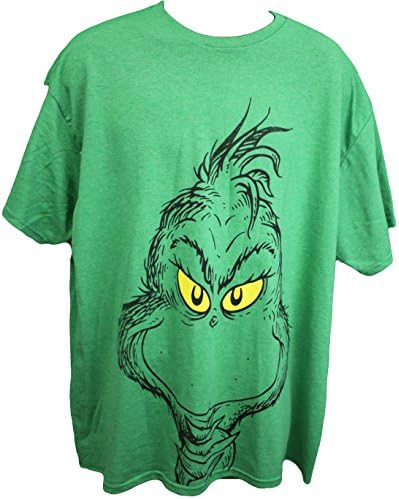Doctor Seuss "The Grinch that Stole Christmas" Heather Tee Shirt Green XL