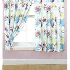 CharacterWorld High School Musical Scribbles 72" Curtains Including Tie backs