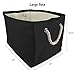 DII Durable Woven Striped Storage Bin Collapsible with Soft Rope Handles Reinforced with Metal Grommets, Large, 17x12x12, Solid Gray