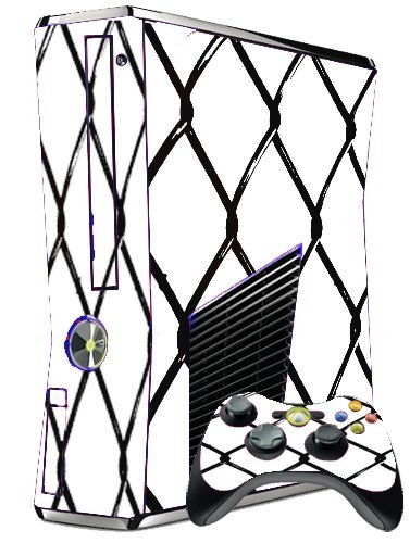 XBOX 360 Hardware:XBOX 360 SLIM SKIN - MMA CAGE WHITE Images