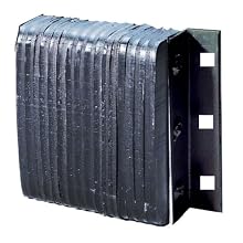 Durable Standard Rubber Dock Bumper, Rectangular, Laminated, Vertical Mount, Flat Plate One Side