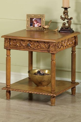 Square Anywhere Table Wood-top 24 Sq Antique Oak