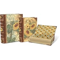 Tuscan Sunflowers Punch Studio Nesting Set of 3 Book Boxes