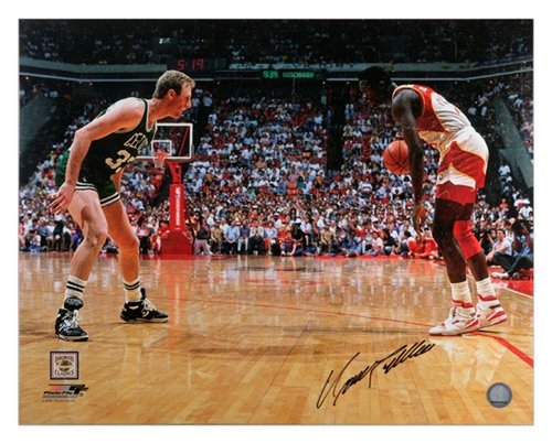 Dominique Wilkins Autographed/Hand Signed Hawks 16x20 Photo w/Bird